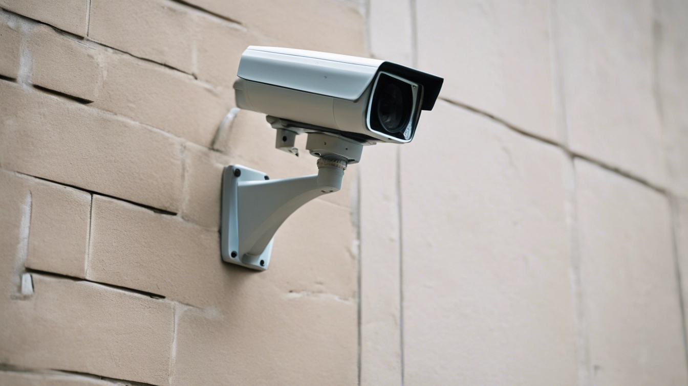 Professional outdoor CCTV camera mounted on a building
