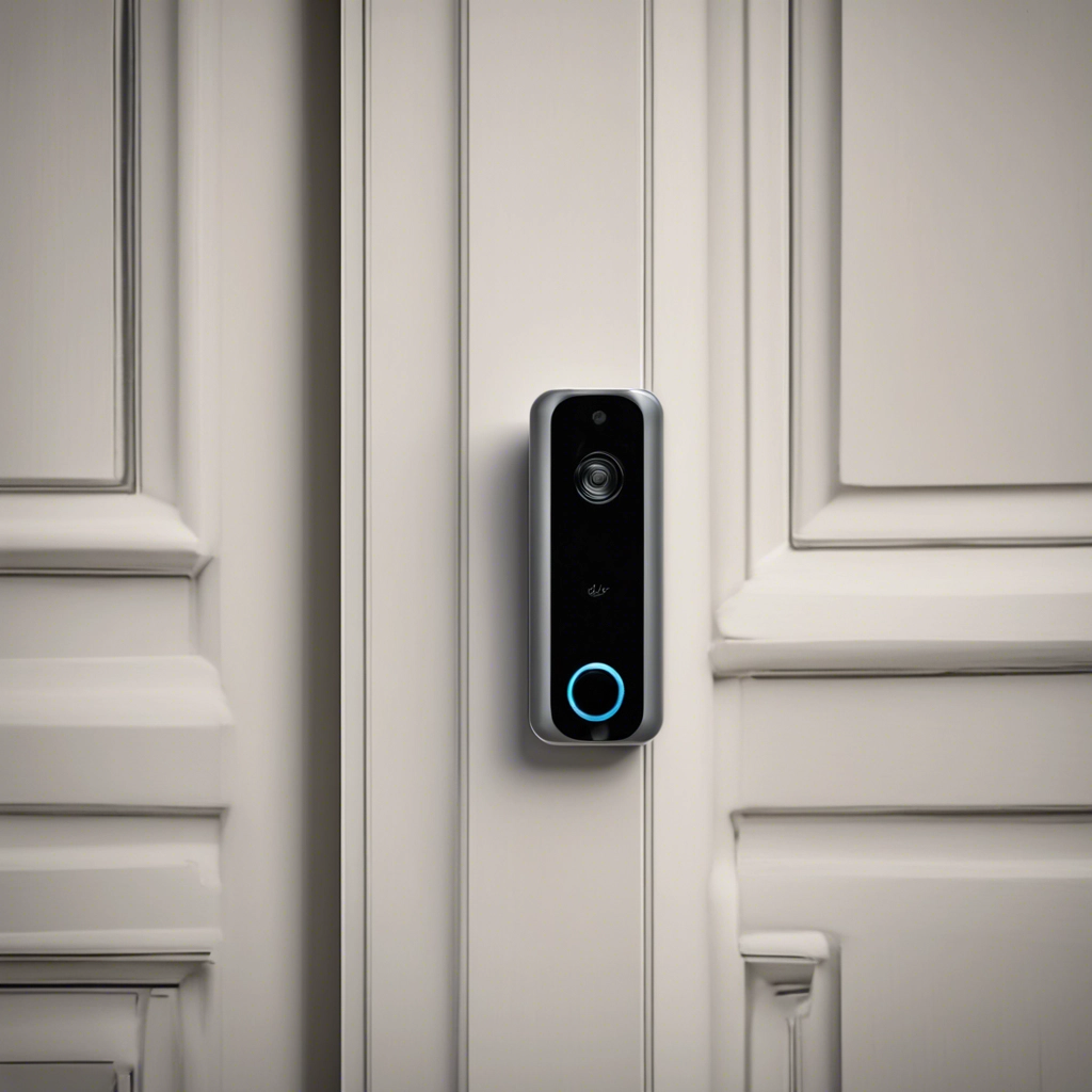 Smart video doorbell fitted to a front door